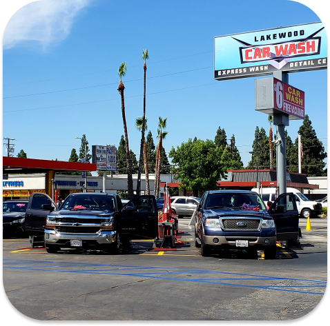 cars at a car wash